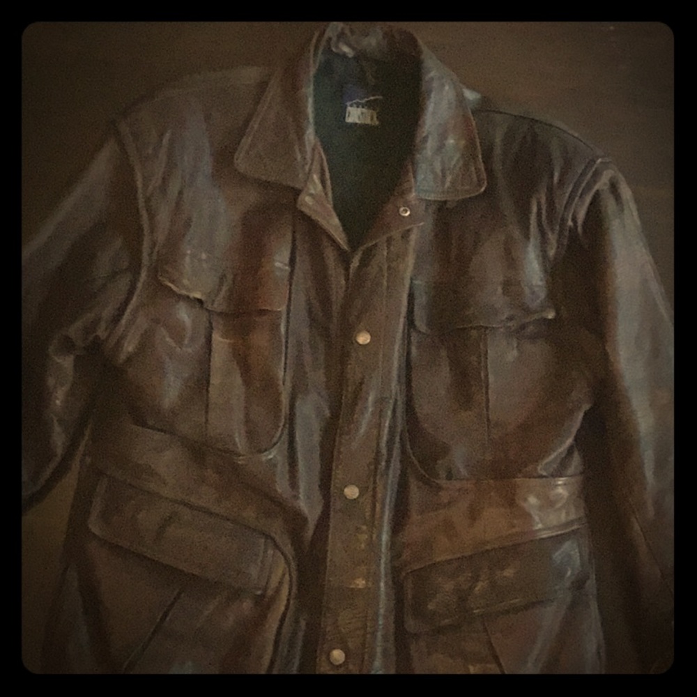 Leather coat